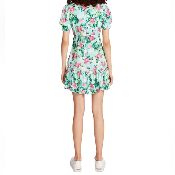 NWT Betsey Johnson Pinky Bright Floral-Print Mini Dress, Size L - Picture 2 of 11